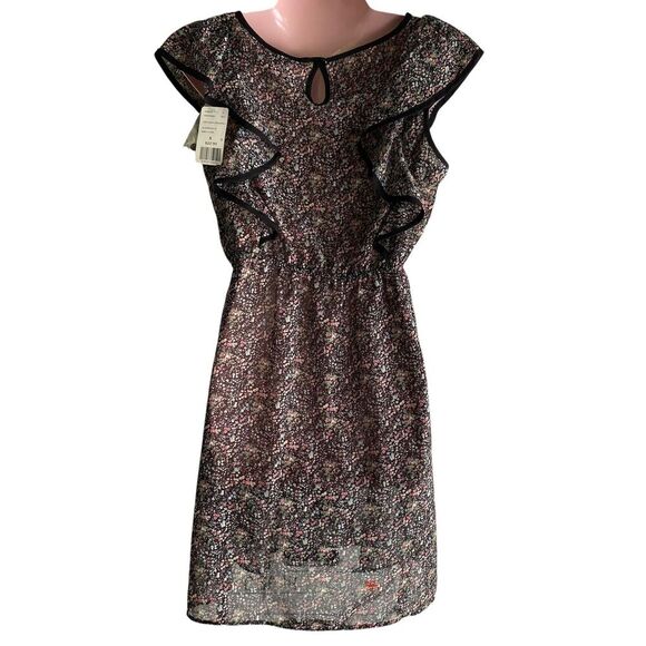 Heritage 1981 Dress Womens Small Floral Ruffle Cap Sleeve Spring Boho Romantic - Picture 4 of 6